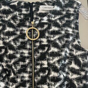 Black and White Pattern Dress - Size 4 - Calvin Klein